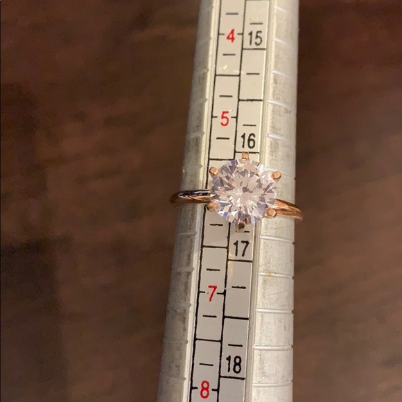 14k Rose Gold 2ct Round Engagement Ring 3 4 5 6 7 - Picture 9 of 11